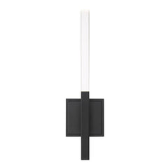 Eurofase Benicio 18" 2-Light LED Wall Sconce, Matte Black with Clear Glass, front view