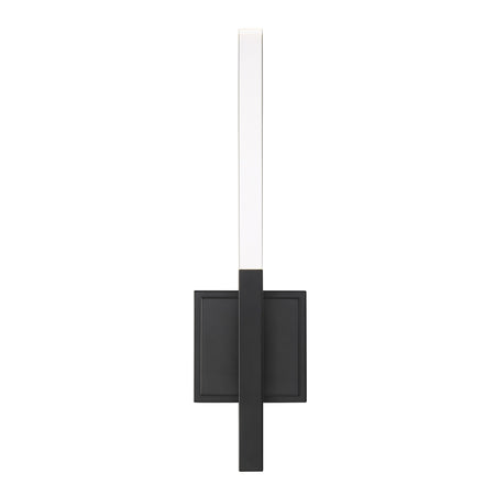 Eurofase Benicio 18" 2-Light LED Wall Sconce, Matte Black with Clear Glass, front view