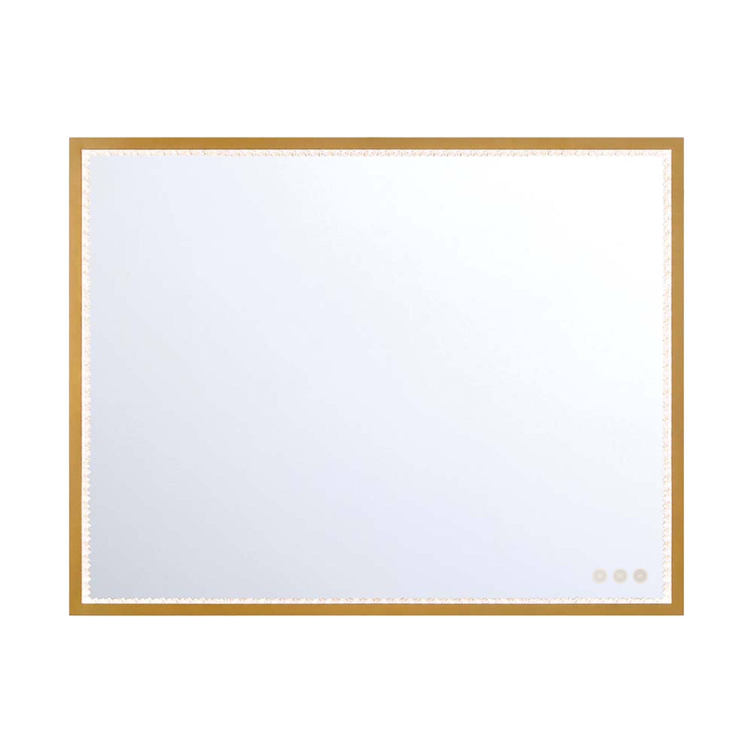 Eurofase Cerissa 28" x 36" LED Mirror, Anodized Gold, front view