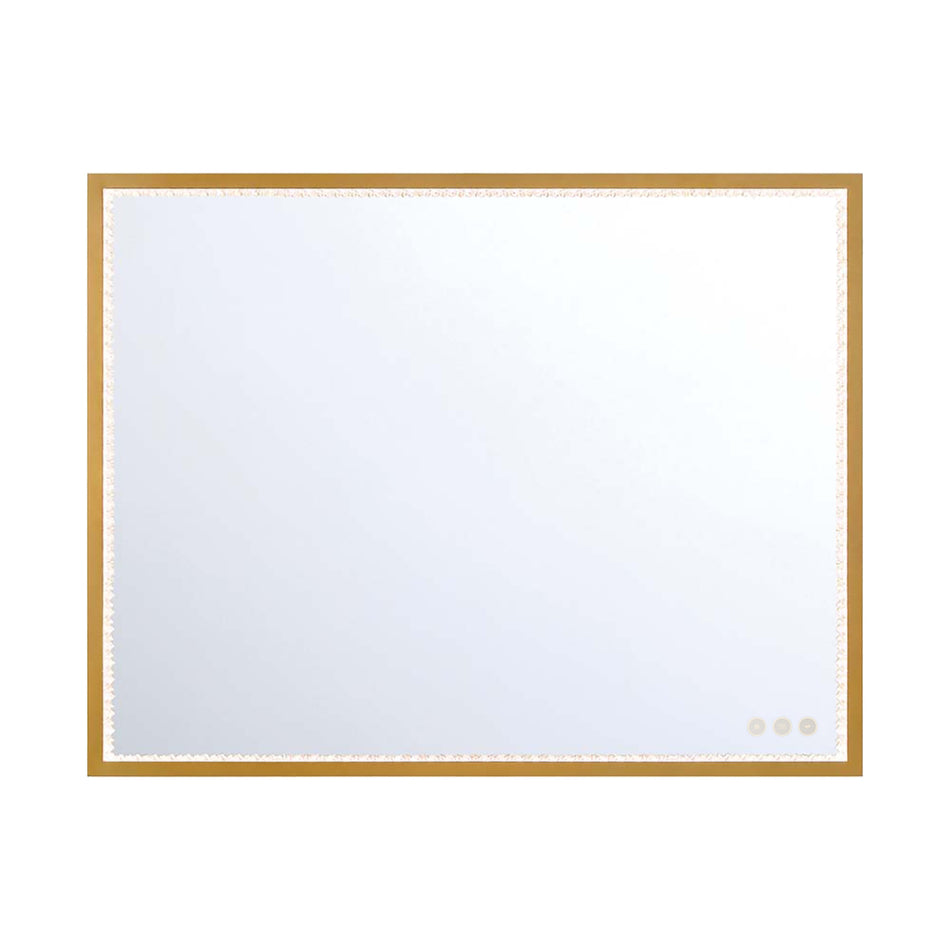 Eurofase Cerissa 28" x 36" LED Mirror, Anodized Gold, front view