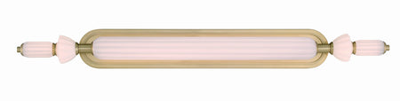 Eurofase Lansdowne 39" LED Vanity, Gold with Opal Glass, front view
