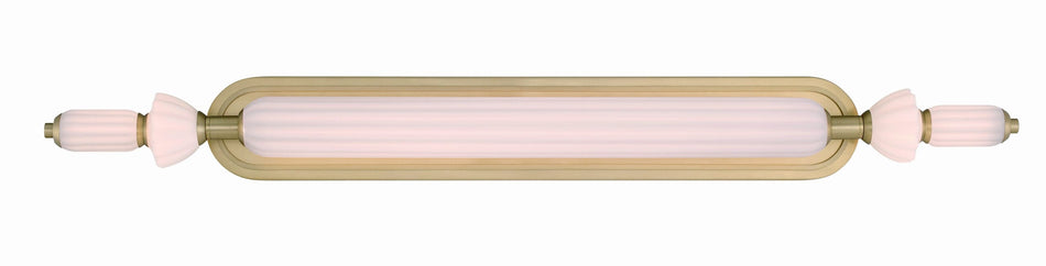 Eurofase Lansdowne 39" LED Vanity, Gold with Opal Glass, front view