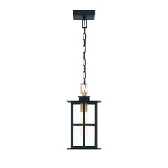 Eurofase Greyson 16" LED Outdoor Wall Light, Brass-Black Mix with Clear Glass, front view