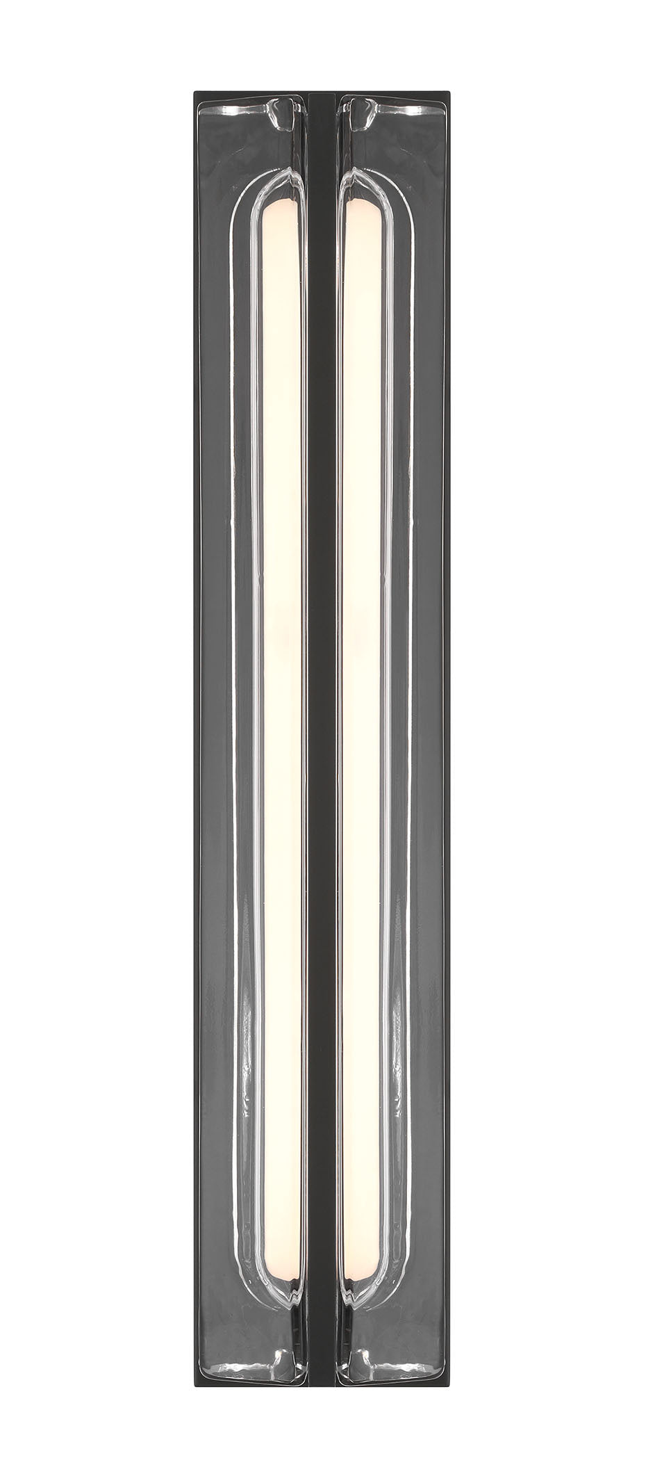 Eurofase Langferd 24" LED Outdoor Wall Light, Matte Black with Clear Glass, front view