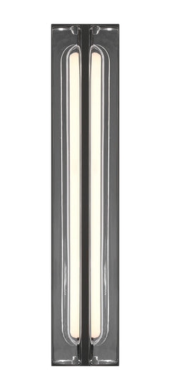 Eurofase Langferd 24" LED Outdoor Wall Light, Matte Black with Clear Glass, front view