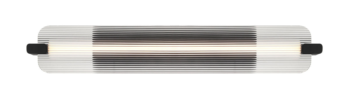 Eurofase Neoness 34" LED Outdoor Wall Light, Matte Black with Clear Glass, front view