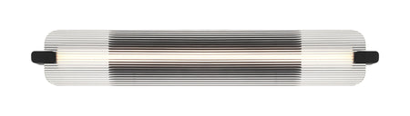 Eurofase Neoness 34" LED Outdoor Wall Light, Matte Black with Clear Glass, front view