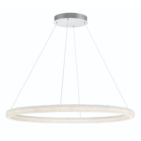 Eurofase Sassi 48" LED Chandelier, Chrome, front view