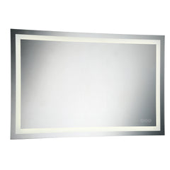 Eurofase Aspen 36" x 55" LED Mirror, Anodized Silver, front view