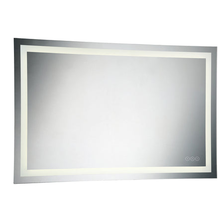 Eurofase Aspen 36" x 55" LED Mirror, Anodized Silver, front view
