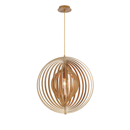 Eurofase Abruzzo 24" Pendant, Wood, front view