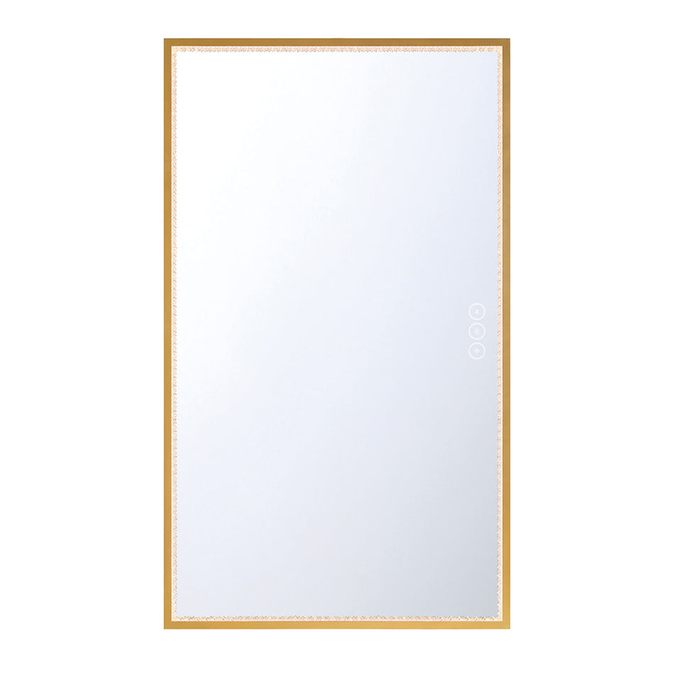 Eurofase Cerissa 32" x 54" LED Mirror, Anodized Gold, front view