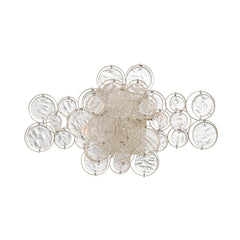 Eurofase Trento 18" 2-Light Wall Sconce, Matte Silver with Clear Glass, front view