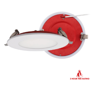 Ortech 4” LED Fire Rated Recessed Downlight - with Adjustable CCT - Maple Electric Supply 