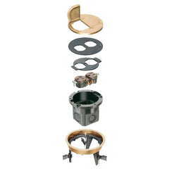 Arlington Brass Drop-In Floor Box Kit with Grounding Clip