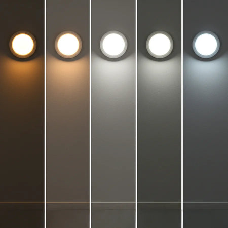 FM1-5-5CCT - 5" Super Slim LED Flush Mount - Features clippable trims and selectable color temperature (CCT) for a sleek, customizable lighting solution.