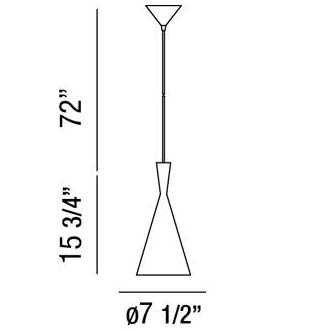Bronx pendant dimension drawing