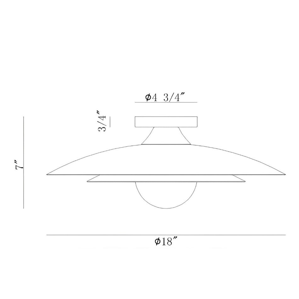 Welsh flush mount dimension drawing
