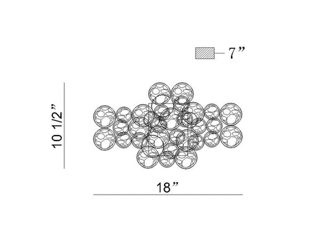 Trento wall sconce dimension drawing