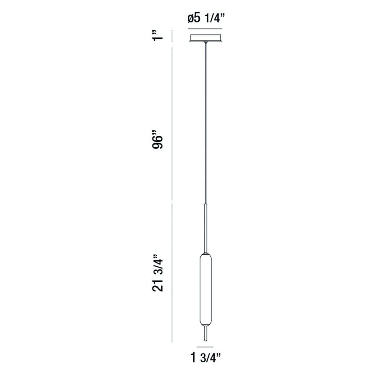 Cumberland pendant dimension drawing