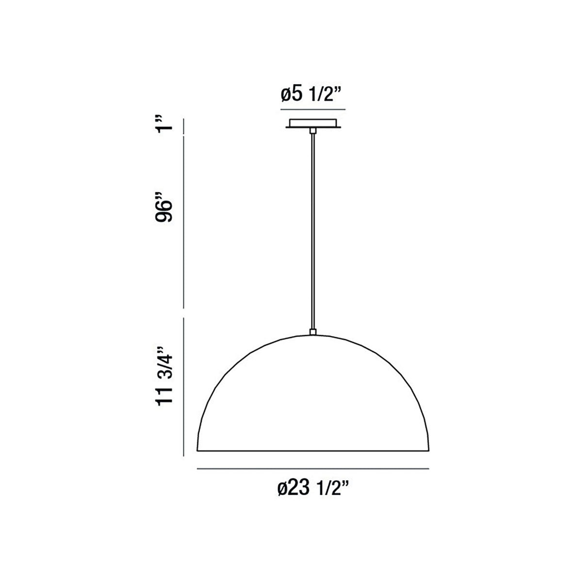 Laverton pendant dimension drawing