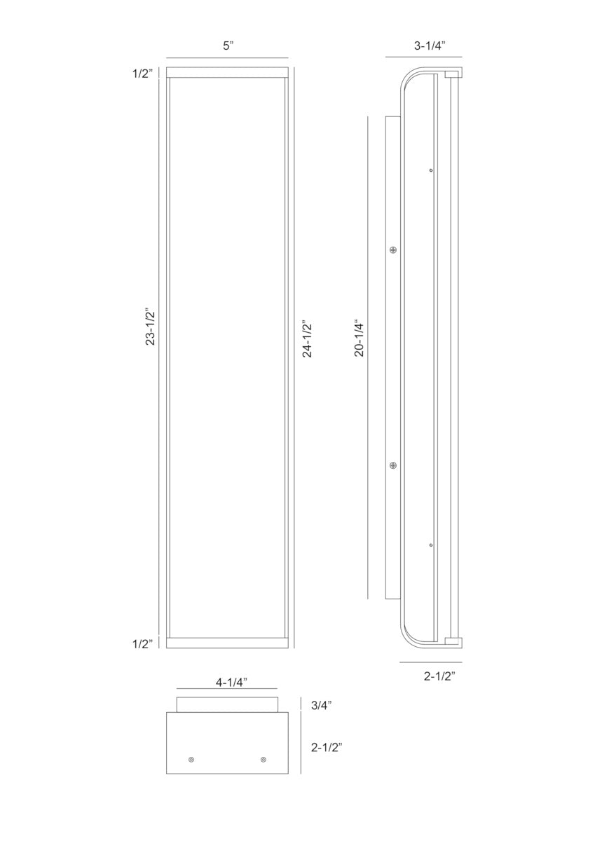 Dulton outdoor light dimension drawing