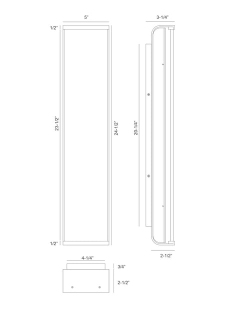 Dulton outdoor light dimension drawing