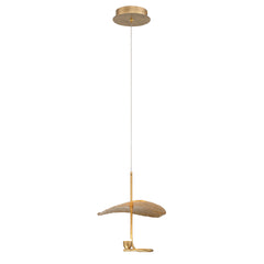 Eurofase Lagatto 10" LED Pendant, Oil Rubbed Bronze with Bronze Steel, front view