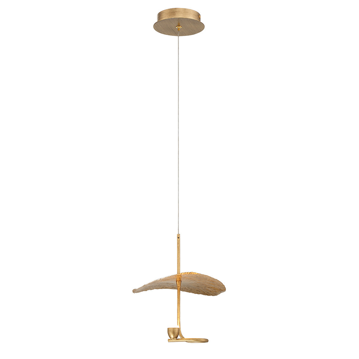 Eurofase Lagatto 10" LED Pendant, Oil Rubbed Bronze with Bronze Steel, front view