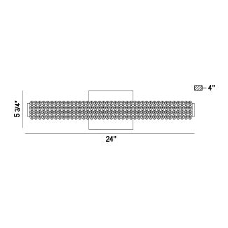 Sassi vanity light dimension drawing