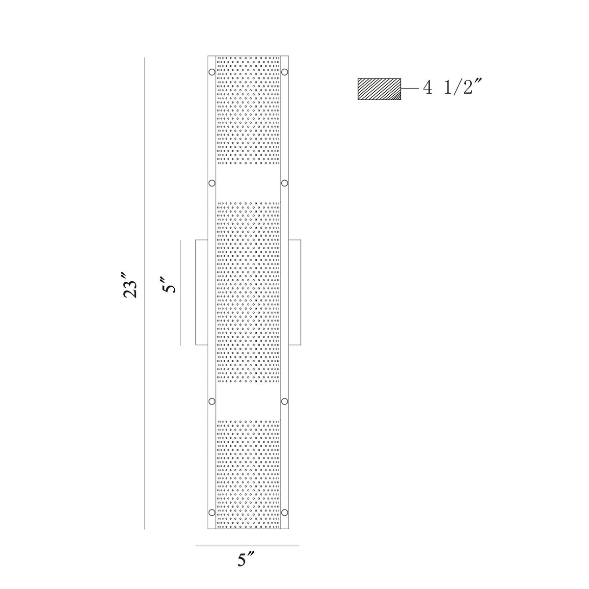 Westcliffe outdoor light dimension drawing