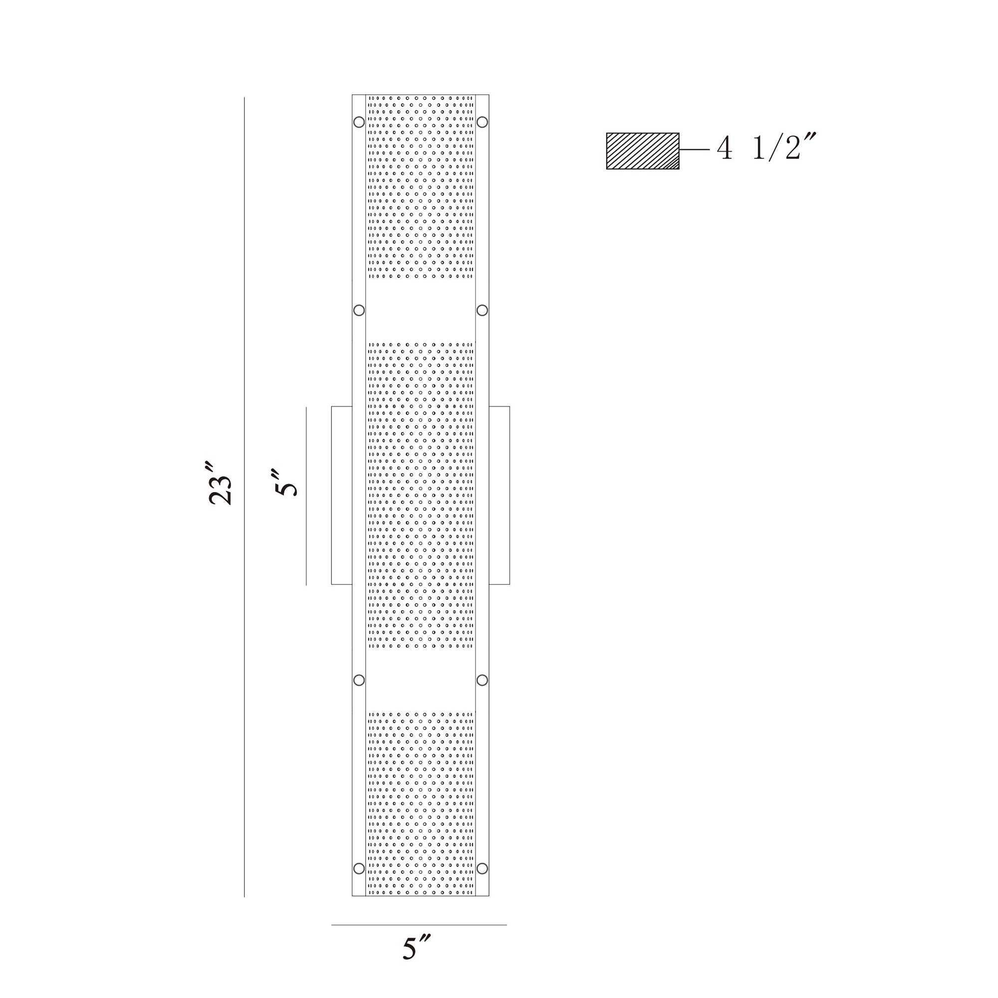 Westcliffe outdoor light dimension drawing