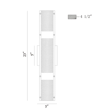 Westcliffe outdoor light dimension drawing