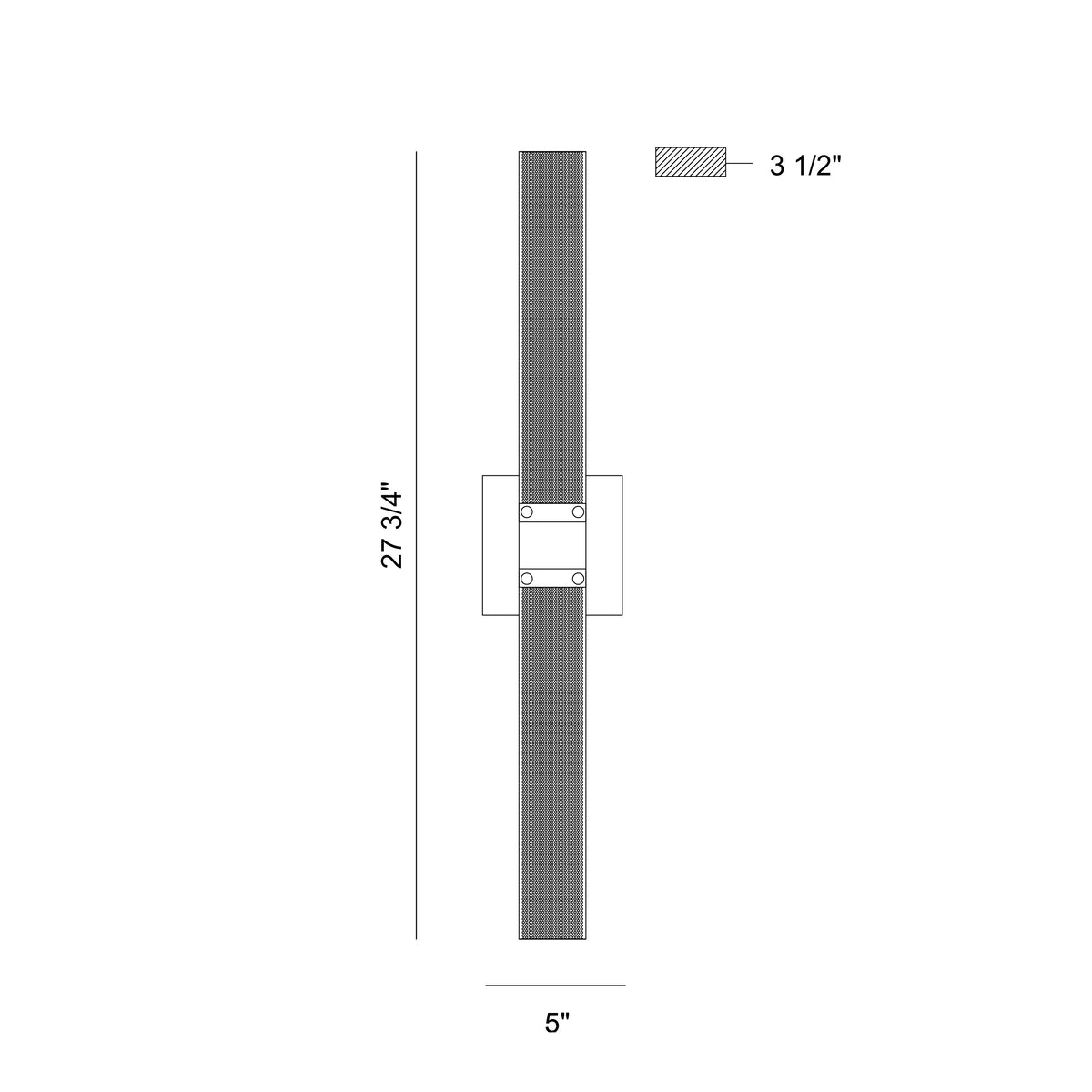 Admiral wall sconce dimension drawing