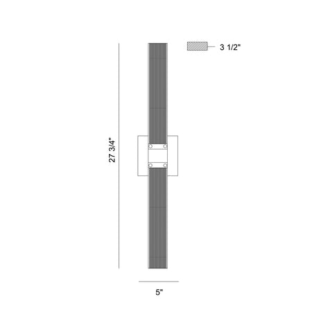 Admiral wall sconce dimension drawing