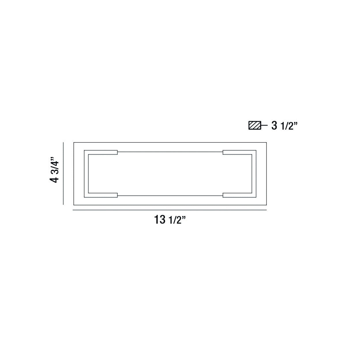 Thornhill wall sconce dimension drawing