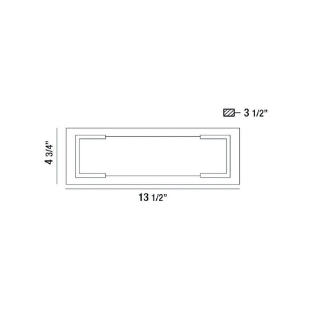 Thornhill wall sconce dimension drawing