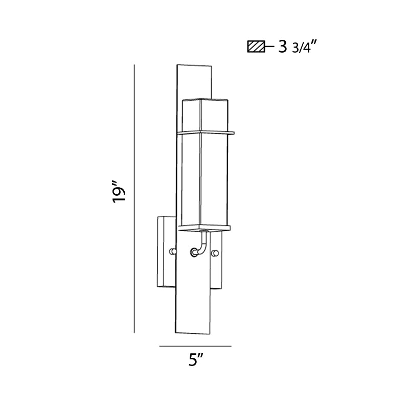 Muller outdoor light dimension drawing