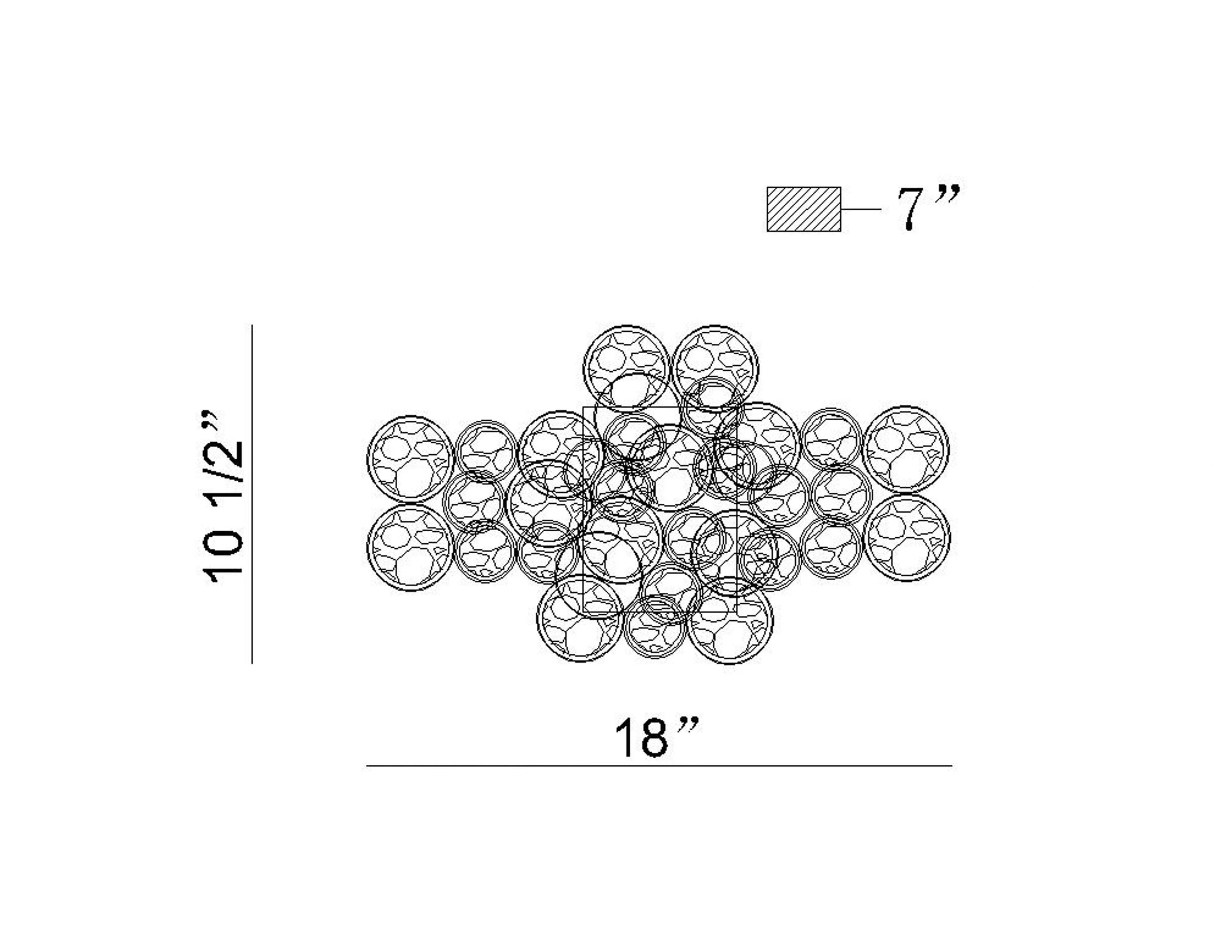 Trento wall sconce dimension drawing