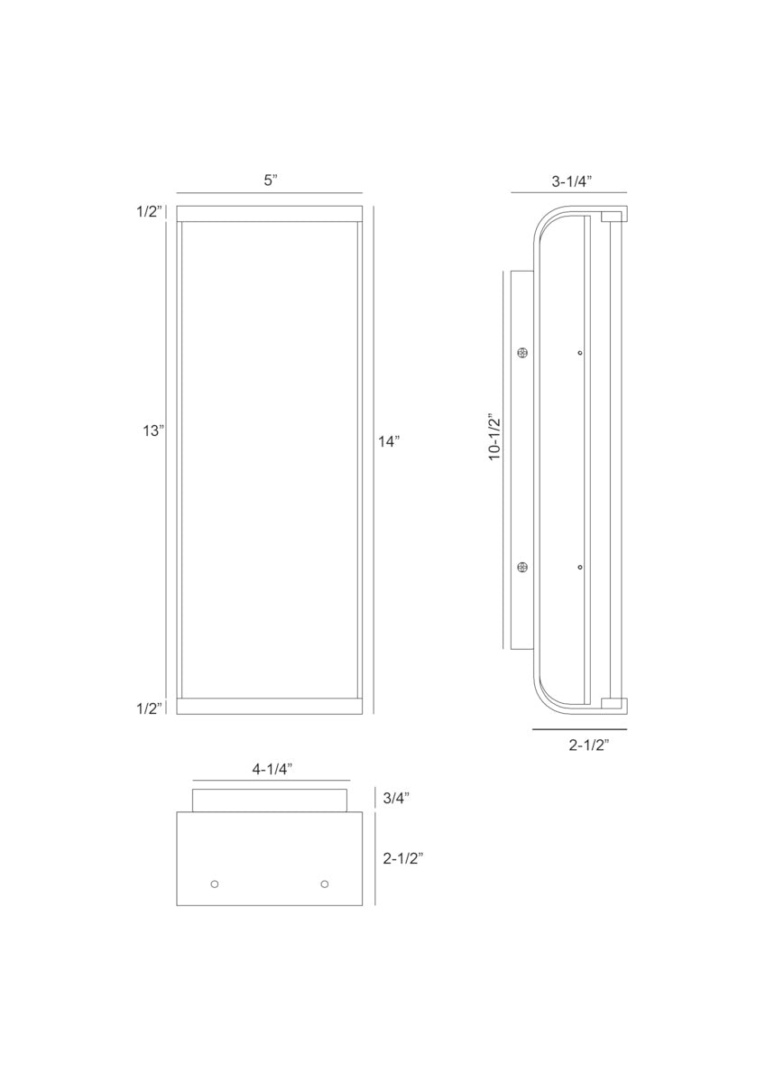 Dulton outdoor light dimension drawing