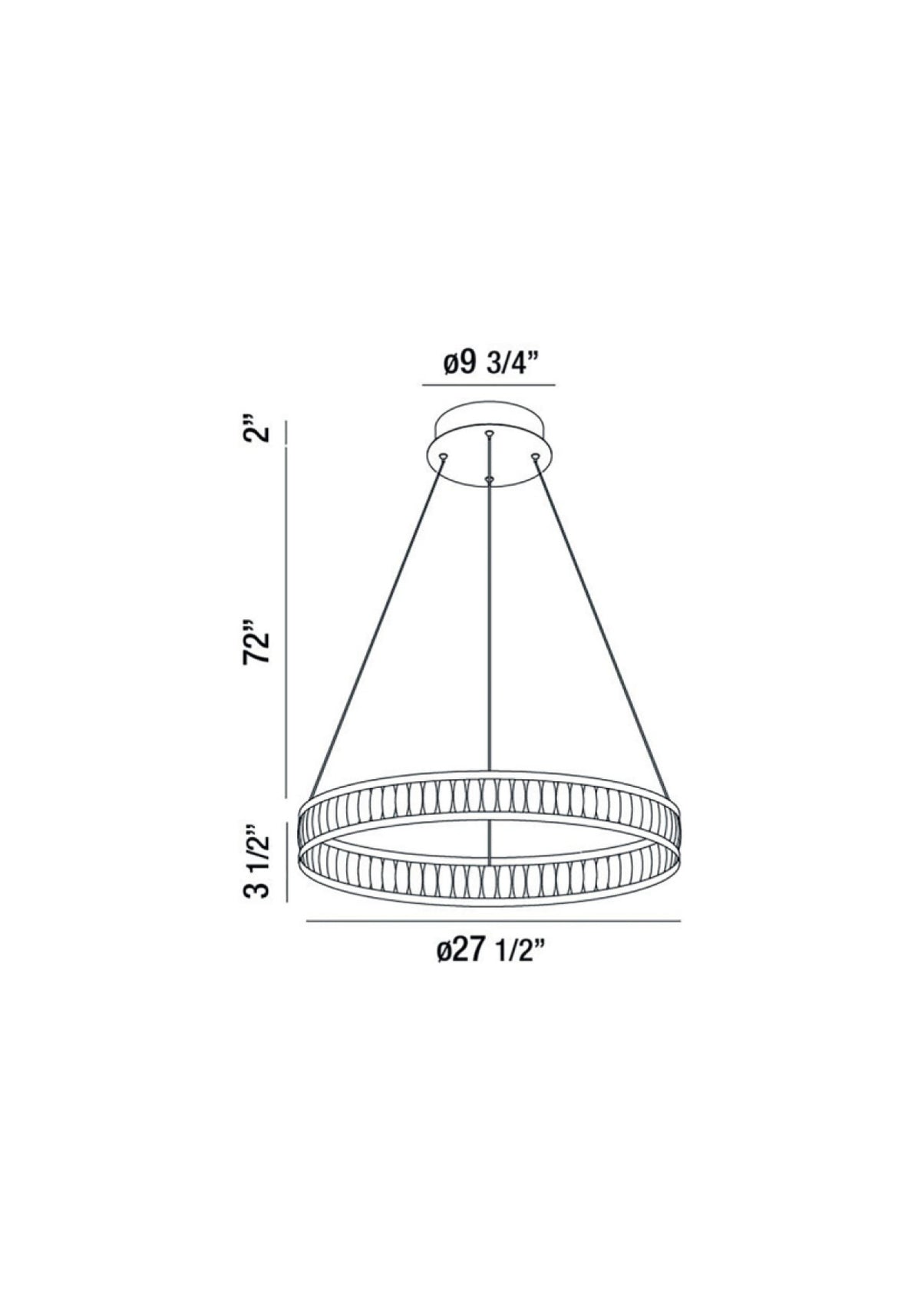 Forster pendant dimension drawing