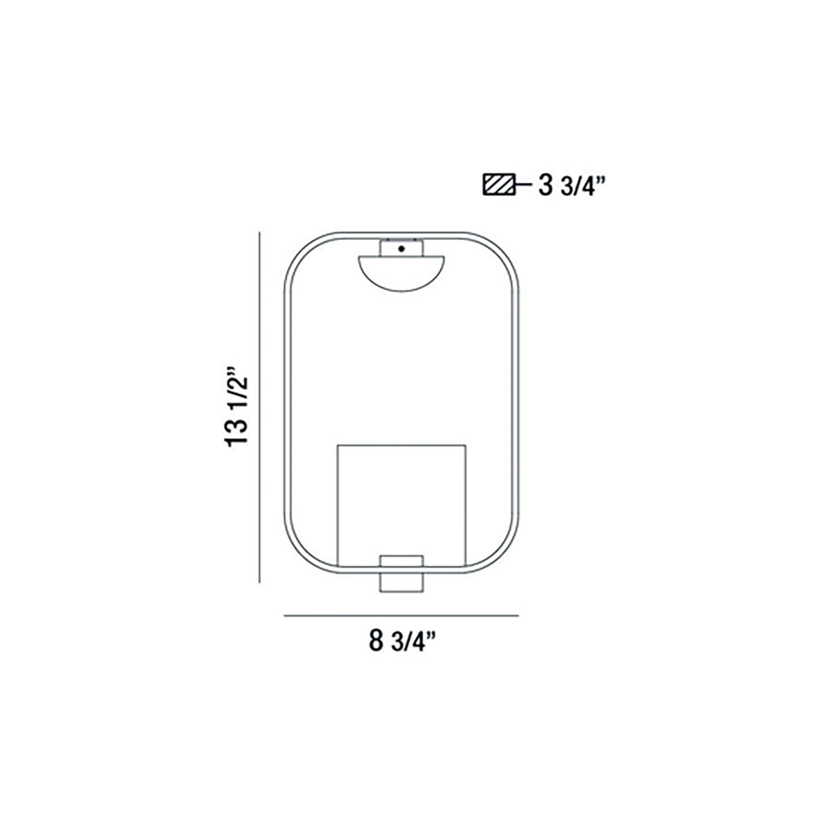 Dagmar wall sconce dimension drawing