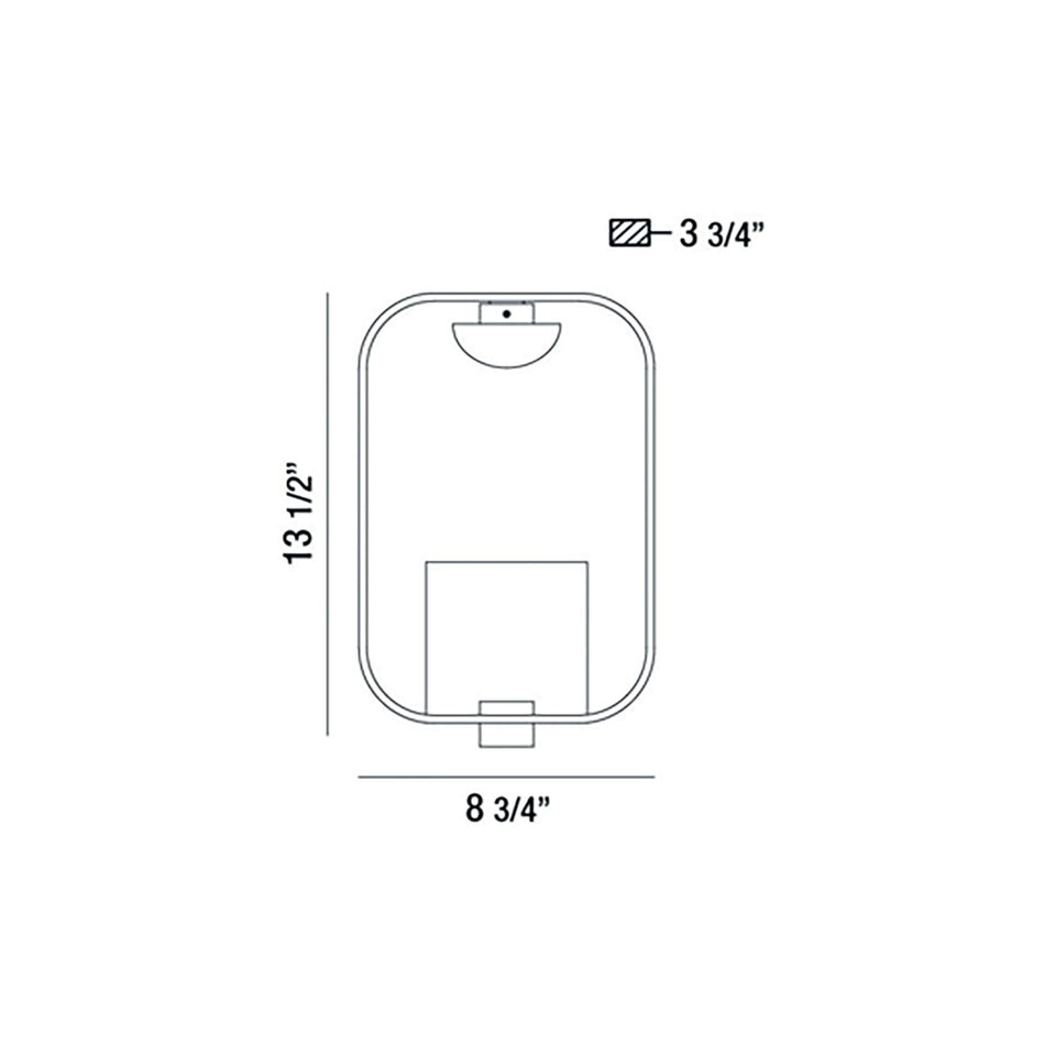 Dagmar wall sconce dimension drawing