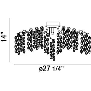 Campobasso flush mount dimension drawing