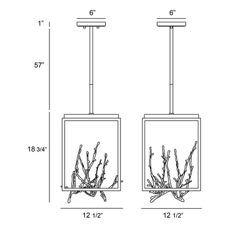 Aerie pendant dimension drawing