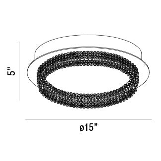 Sassi flush mount dimension drawing