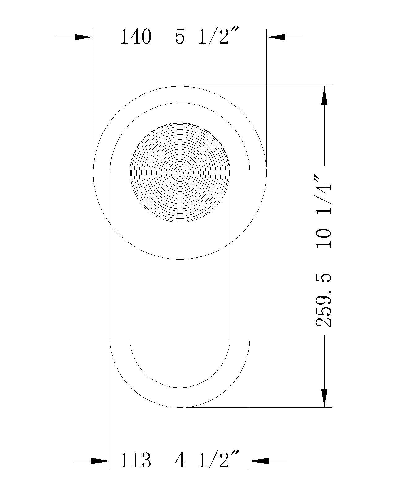 Swing outdoor light dimension drawing