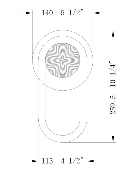 Swing outdoor light dimension drawing