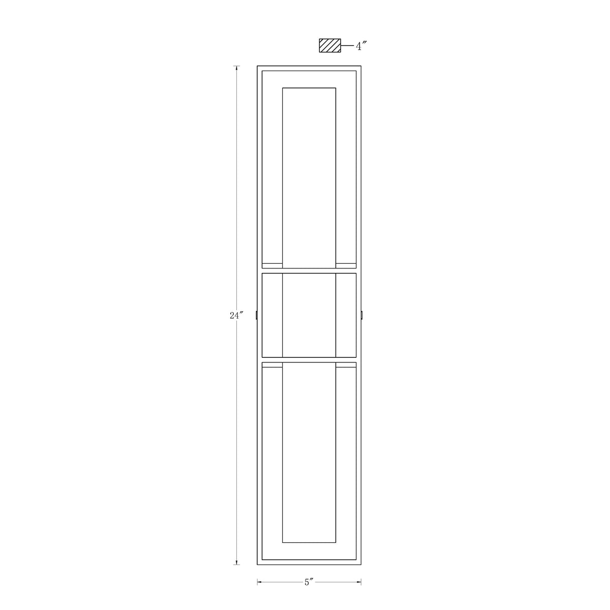 Blakley outdoor light dimension drawing