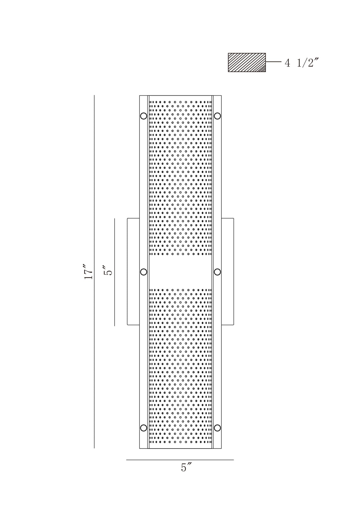 Westcliffe outdoor light dimension drawing